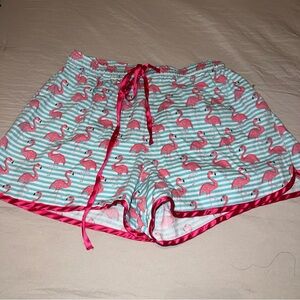 Jayes Studio Luxury FlAMINGO Pajama Shorts Cotton Sateen Size XS 2-4